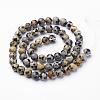 Natural Dalmatian Jasper Beads Strands X-GSR6mmC004-3