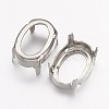 Oval Brass Sew on Prong Settings KK-N0084-A10-10x14-2