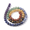 7 Chakra Theme Natural Red Rainbow Jasper & Yellow Aventurine & Tiger Eye & Green Aventurine & Blue Spot Stone & Lapis Lazuli & Amethyst Beads Strands G-F668-23-6mm-1