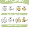 4 Styles Rack Plating Alloy Beads FIND-PH0022-64-2