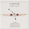 Natural stone constellation bracelet with 12 zodiac signs NR2952-4-1