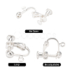 Brass Screw On Clip-on Earring Findings X-KK-L164-01S-2