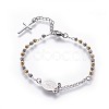 201 Stainless Steel Charm Bracelets BJEW-P258-15-2