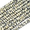 Natural Dalmatian Jasper Beads Strands G-P575-A01-6x4mm-2