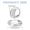 1Pair Brass Pave Clear Cubic Zirconia Hoop Earrings for Women EJEW-LP0004-59P-2