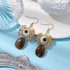 Natural Tiger Eye Dangle Earrings EJEW-MZ00169-02-2