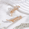 2Pcs 2 Styles Alloy Rhinestone Stud Earrings EJEW-LP0012-27KCG-3