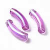 UV Plating Transparent Rainbow Iridescent Acrylic Beads OACR-A016-01I-1