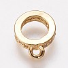 Brass Cubic Zirconia Tube Bails KK-P134-64G-2