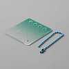 Gradient Glitter Plastic Loose Leaf DIY Disc Keychain ZXFQ-WH0001-03A-2