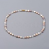 Cultured Freshwater Pearl Beaded Necklaces NJEW-JN02664-1