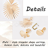8 Pairs 8 Style Gingko Leaf & Fan & Spiral & Trapezoid Alloy Dangle Stud Earrings for Women EJEW-AN0001-45-3