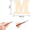 Letter Unfinished Wood Blank Cutouts DIY-ZX040-01M-2