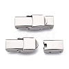 Tarnish Resistant Smooth Surface 201 Stainless Steel Watch Band Clasps STAS-R063-65-1