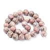 Natural Red Leopard Skin Jasper Beads Strands GSR12mmC066-3