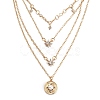 Alloy Rhinestone Tiered Necklaces NJEW-FS0001-03-2