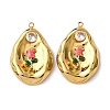 304 Stainless Steel Enamel Pendants STAS-L299-12G-02-1