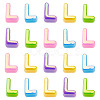 20Pcs UV Plating Opaque Acrylic European Beads OACR-TADJ0001-16L-2