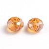 Faceted Rondelle Electroplate Glass Beads Strands EGLA-X0003-3x2mm-2