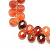 Dyed Natural Red Agate Gemstone Beads Strands X-G-T006-09-1