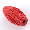 Carved Cinnabar Beads CARL-Q004-76B-8