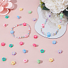 300Pcs Two Tone Opaque Acrylic Beads SACR-UN0001-06-2