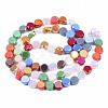 Electroplate Opaque Glass Beads Strands X-EGLA-S174-31-2