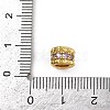 Column Rack Plating Brass Cubic Zirconia European Beads KK-L236-08G-3