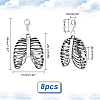 Alloy Rib Skeleton Pendants Decoration HJEW-PH01451-2