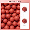 100Pcs Silicone Beads Round Rubber Bead 15MM Loose Spacer Beads for DIY Supplies Jewelry Keychain Making JX468A-1
