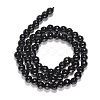 Black Stone Beads Strands G-I087-6mm-3
