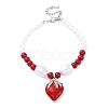 Strawberry Brass Micro Pave Clear Cubic Zirconia Charm Bracelets BJEW-G740-04P-4