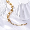 667 Stainless Steel(Grade 201 Equivalent) Paperclip Chain Bracelets for Women BJEW-P347-03G-3
