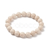 Natural Fossil Bead Stretch Bracelets BJEW-K212-C-015-1