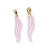 Handmade Lampwork with Brass Pendants KK-Q095-02B-M-2