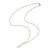 Electroplated Natural Keshi Pearl Pendant Necklaces NJEW-JN05604-01-4