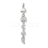 Brass Micro Pave Clear Cubic Zirconia Pendants KK-D101-01A-P-1