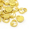 Nickel Free Golden Tone Alloy Rhinestone Enamel Cabochons ENAM-J472-04G-NF-2