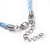 Trendy Braided Imitation Leather Necklace Making NJEW-S105-010-4