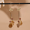 Alloy & Resin Dangle Earrings WG4B331-01-1