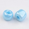 DIY Craft Beads 8/0 Opaque Colors Lustered Round Glass Seed Beads X-SEED-A012-3mm-123-2