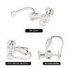 Brass Screw On Clip-on Earring Findings X-KK-L164-02S-2