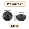 12Pcs 1-Hole Cowhide Shank Buttons BUTT-CL0001-06B-2