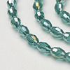 Electroplate Glass Beads Strands GC885Y-2-2