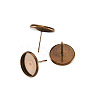 Brass Ear Studs Settings X-IFIN-Q005-AB-4