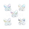 UV Plating Rainbow Iridescent Acrylic Beads OACR-H015-04-2