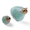 Teardrop Natural Amazonite Perfume Bottle Pendants G-H241-02A-G-2