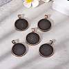 Tibetan Style Alloy Pendant Cabochon Settings TIBE-R295-055R-FF-5