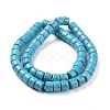 Synthetic Turquoise Column Bead Strands G-E266-04B-3