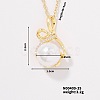 Fashionable Brass Clear Cubic Zirconia Pendant Cable Chain Necklaces for Women FN2830-2-1